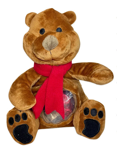 Leonidas Valentine Teddy Bear Assorted With 8 Milk Chocolate Heart Shaped Pieces Leonidas Kensington