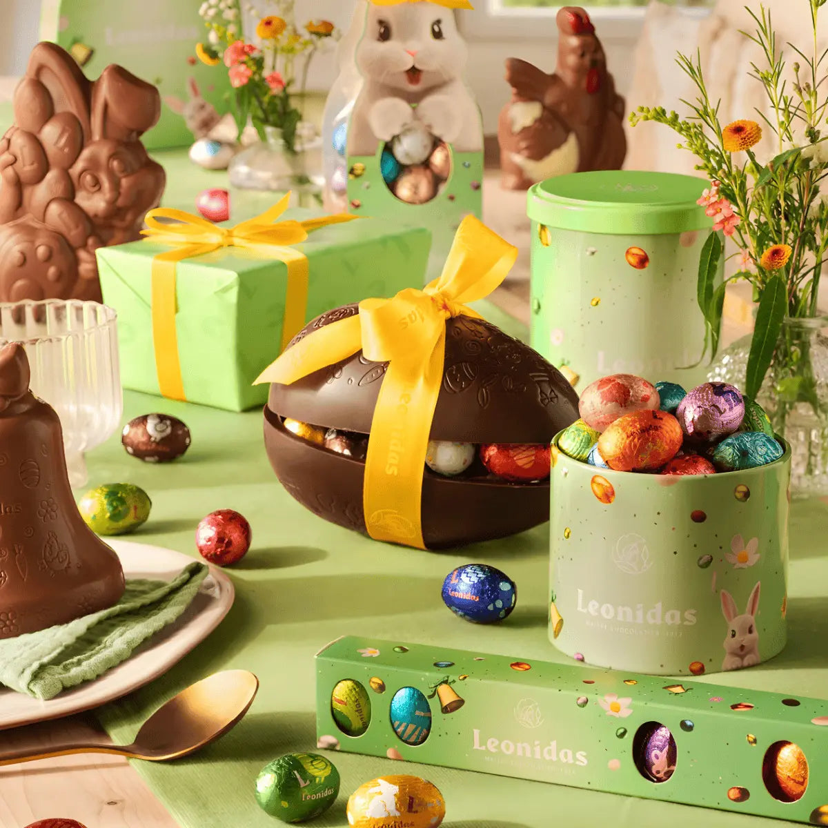 Leonidas Kensington Easter Chocolate Collection  2025 Products Mini eggs Figurines Half Eggs 