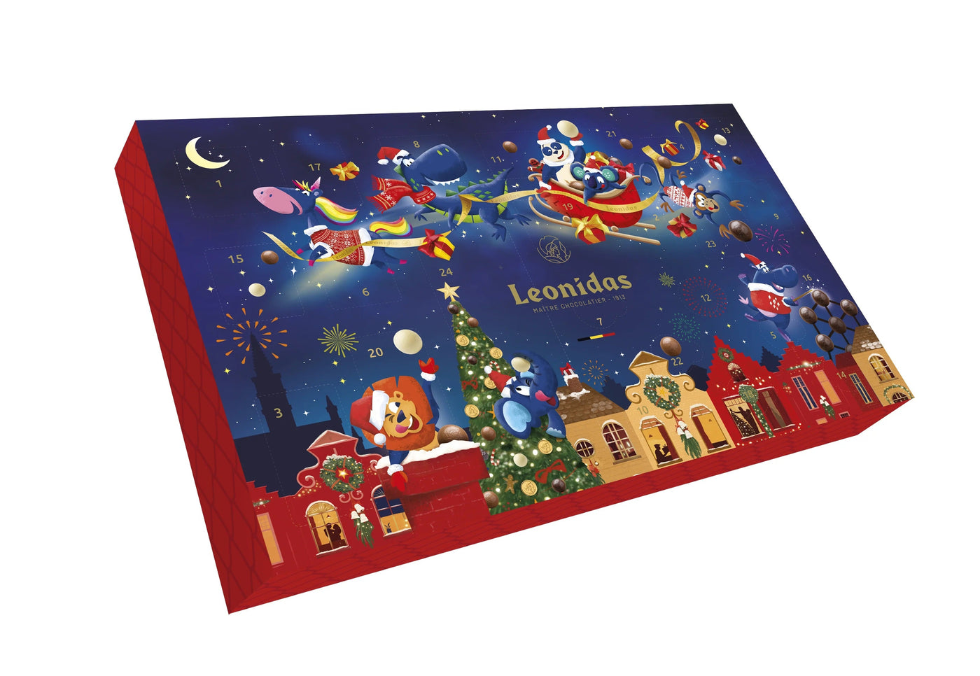 Leonidas Advent Calendar, Belgian Chocolate, 24 Pieces Christmas Gift, 335g Leonidas Kensington