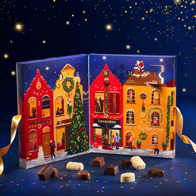 Leonidas Christmas Advent Calendar Assorted Chocolates, 24 Pieces No Alcohol Leonidas Kensington