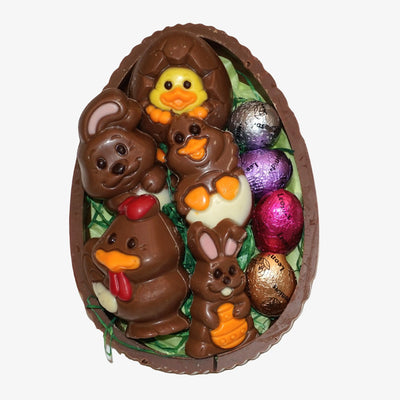 Leonidas Easter Half Milk Chocolate Egg With Novelty & Mini Eggs, 250g Approx Leonidas Kensington