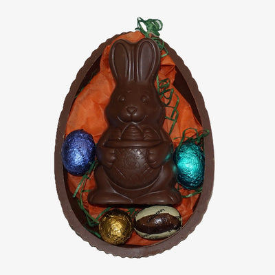 Leonidas Easter Milk Chocolate Half egg With Bunny & Assorted Mini Eggs, 240g Leonidas Kensington