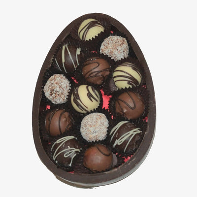 Leonidas Easter Milk Dark Chocolate Egg Filled With Assorted Chocolate Pearls, 275g Approx Leonidas Kensington