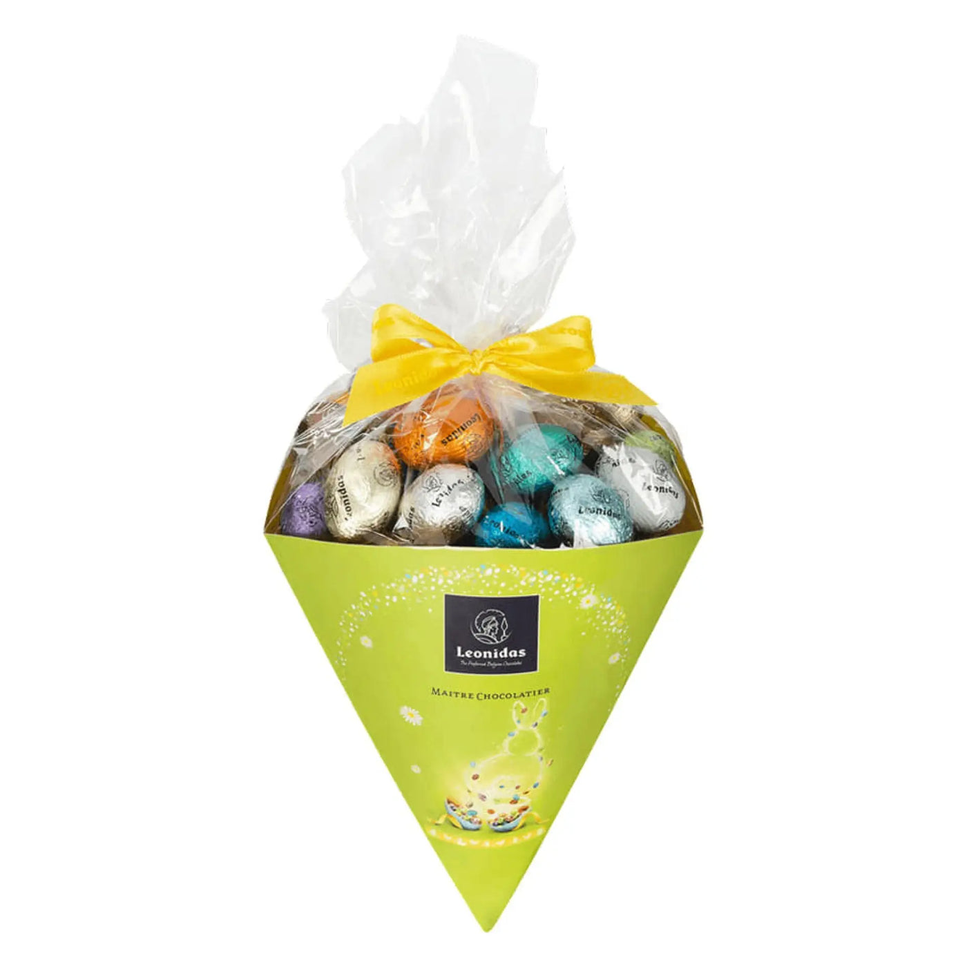 Leonidas Easter Mini Eggs Cone & Milk Chocolate Half Egg With Novelty Leonidas Kensington