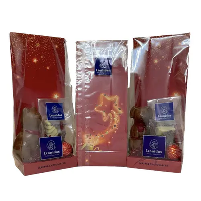 Leonidas Milk Chocolate Christmas Cat or Dog – Festive Hollow Figure with Novelty (Approx. 100g) Leonidas Kensington