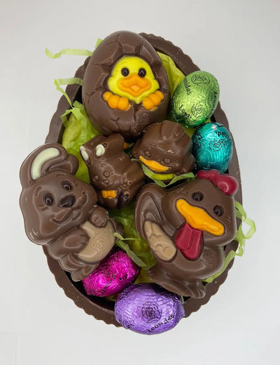 Copy of Leonidas Easter Set Of 2 Half Milk Chocolate Egg With Novelty & Mini Eggs, 350g Leonidas Kensington