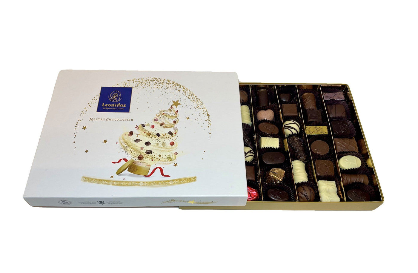Copy of Leonidas Prestige Box in Christmas Colours with a Delicious Assortment of 30 Chocolates, 430g Leonidas Kensington