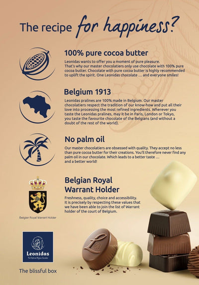 Leonidas Belgian Chocolate Assorted Milk, Dark & White, Autumn Dora 24pc 375g freeshipping - Leonidas Kensington