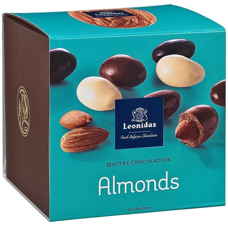 Leonidas Belgian Chocolate Assorted ,Milk, Dark & White Covered Almonds, in Gift Cube Box 200g freeshipping - Leonidas Kensington