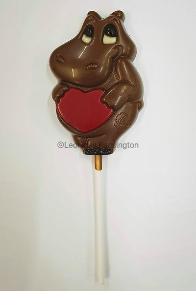 Leonidas Belgian Chocolate Valentine Hippo Lolly, 30g, Set of 5 freeshipping - Leonidas Kensington