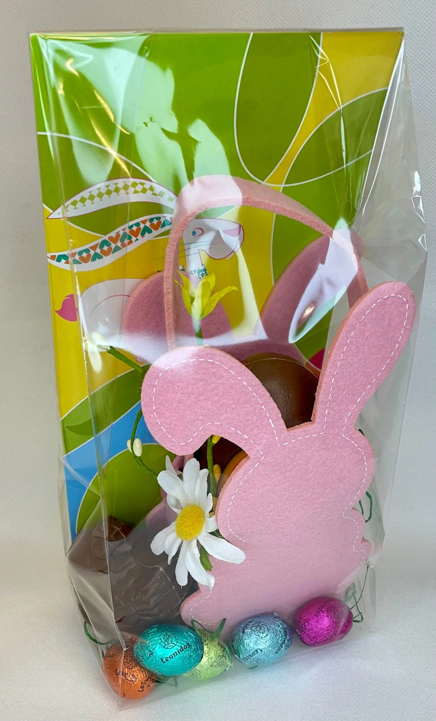 Leonidas Chocolate Pink Children Bunnys Easter Bag, 200g Approx Leonidas Kensington