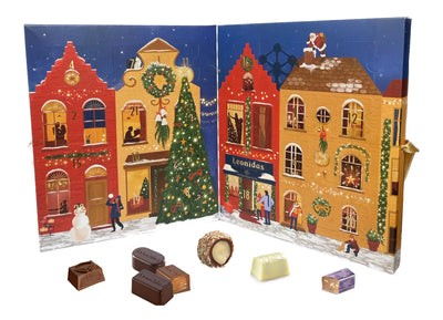 Leonidas Christmas Advent Calendar Assorted Chocolates, 24 Pieces No Alcohol Leonidas Kensington