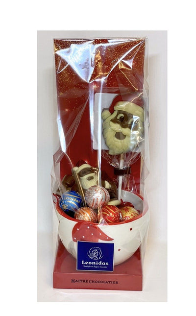 Leonidas Christmas Bowl With Assorted Chocolate Novelty, 250g Approx Leonidas Kensington