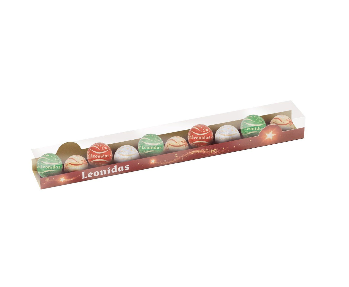 Leonidas Christmas Chocolate Balls, Assorted Belgian Praline Balls, Gift Cello Tube Leonidas Kensington