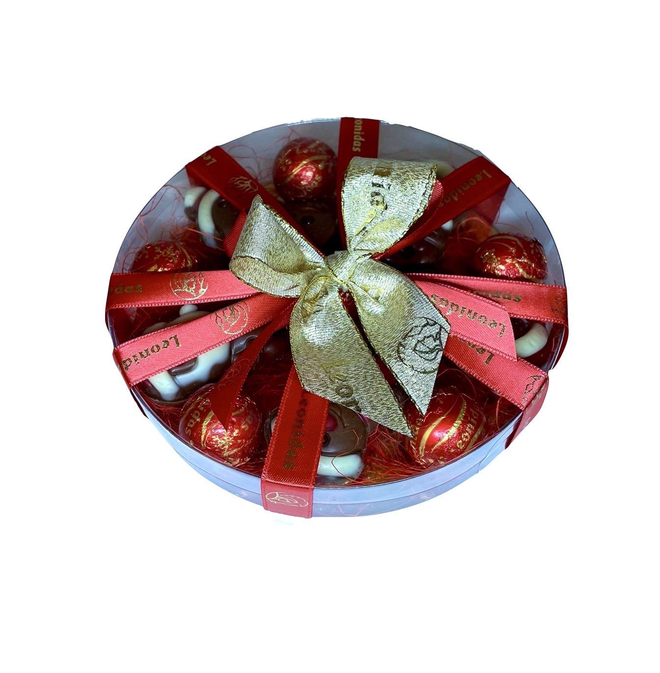 Leonidas Christmas Round Cello Assorted Chocolate Novelty, 250g Approx Leonidas Kensington
