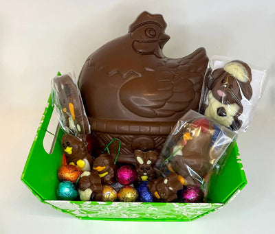 Leonidas Easter Hen Hamper, 620g Approx - CLICK AND COLLECT ONLY Leonidas Kensington