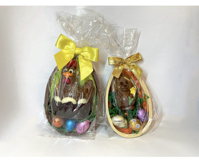 Leonidas Easter Set Of 2 Half Milk & White Chocolate Egg, 400g freeshipping - Leonidas Kensington