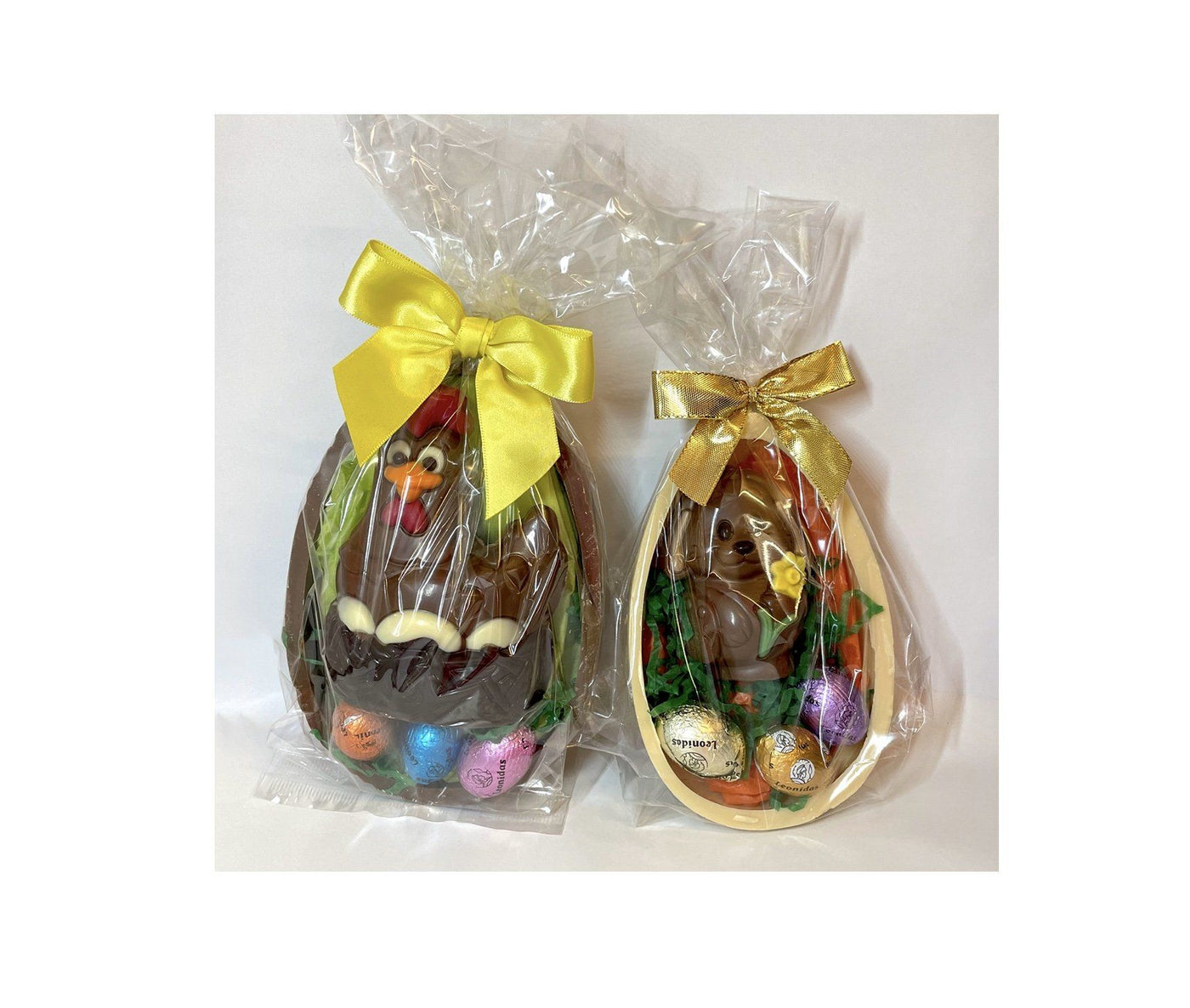 Leonidas Easter Set Of 2 Half Milk & White Chocolate Egg, 400g freeshipping - Leonidas Kensington