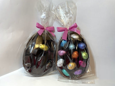 Leonidas Easter Set Of 2 Milk & Dark Chocolate Filled Half Eggs, 500g freeshipping - Leonidas Kensington