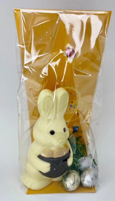 Leonidas Easter White Chocolate Hollow Bunny With mini 03 Eggs, 130g Leonidas Kensington