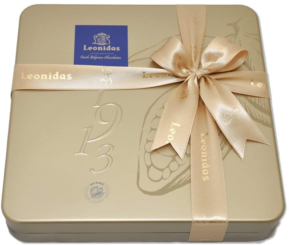 Leonidas Fine Heritage Belgian Chocolate Gold Tin, Milk Dark and White freeshipping - Leonidas Kensington