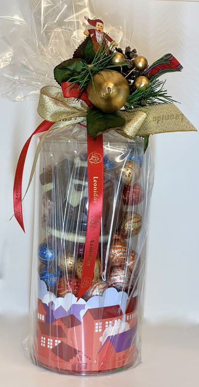 Leonidas Large Cello With Christmas Chocolate Balls & Santa Novelty Chocolate,1 kg Approx Leonidas Kensington