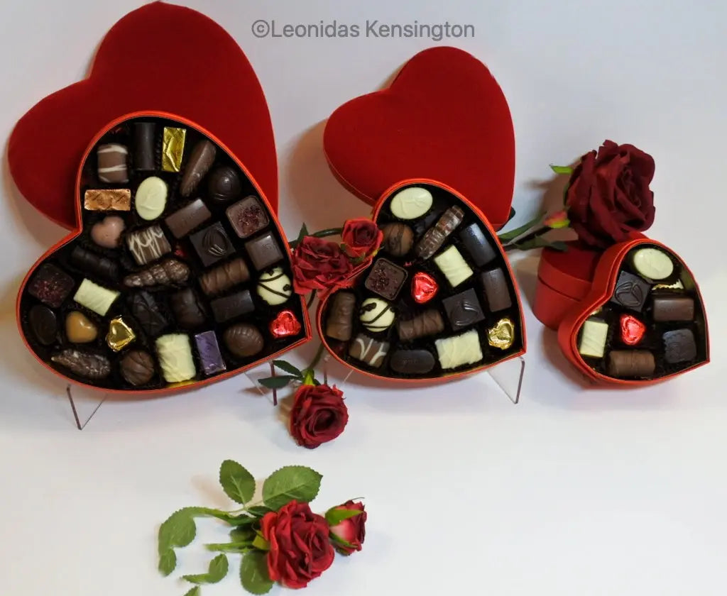 Leonidas Luxury Red Velvet Heart-shaped Assorted Chocolate Gift Box Leonidas Kensington