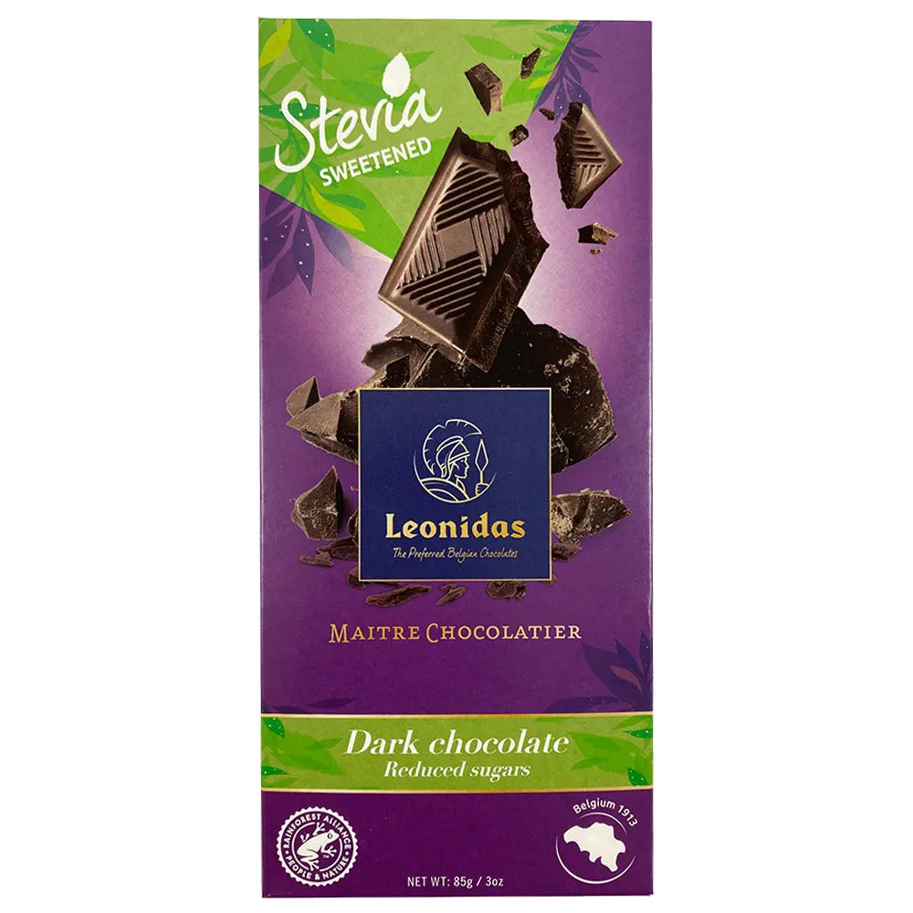 Leonidas Milk Chocolate Stevia Bar, 85 grams Leonidas Kensington