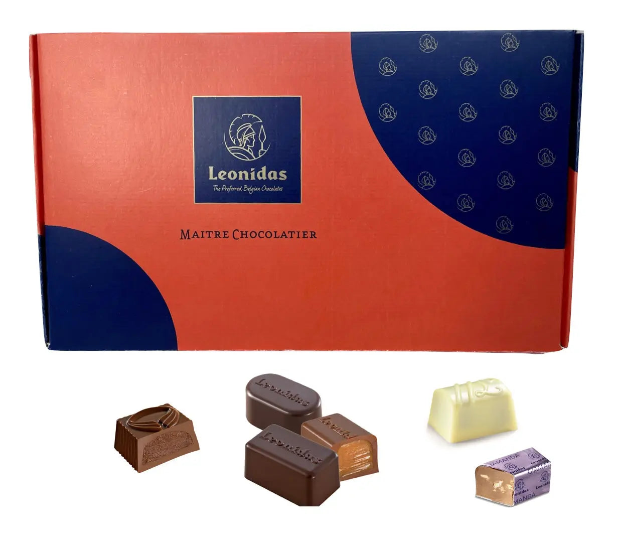 Leonidas Orange & Blue Assorted Gift Box, 17pc Leonidas Kensington