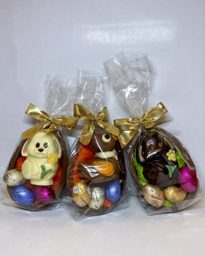 Leonidas Set of 3 Milk Chocolate Half Egg Shell Filled with Novelty And Mini Eggs, 360g freeshipping - Leonidas Kensington