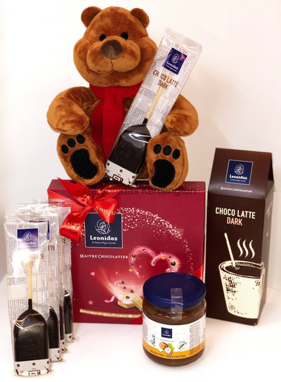 Leonidas Gift Hamper, Box Assorted 16 Pc, Chocolate Hazelnuts Spread, Hot Chocolate, Bear freeshipping - Leonidas Kensington