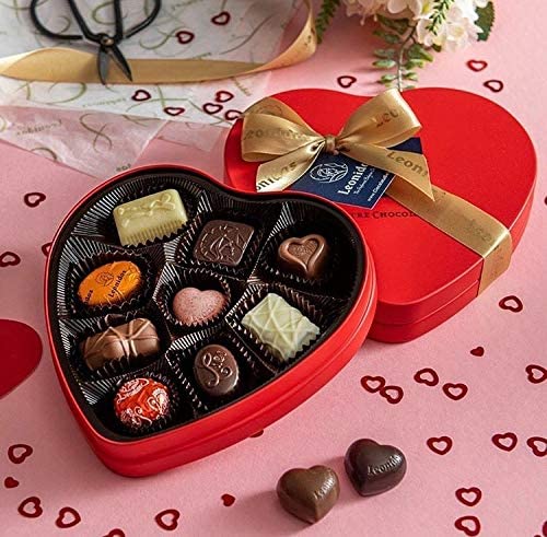 Leonidas Valentine Heart Shaped Tin with 9 Piece Assorted Belgian Chocolates 135g freeshipping - Leonidas Kensington