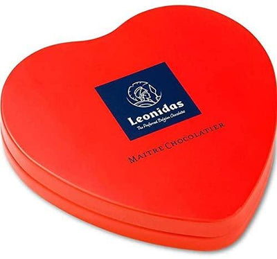 Leonidas Valentine Heart Shaped Tin with 9 Piece Assorted Belgian Chocolates 135g freeshipping - Leonidas Kensington