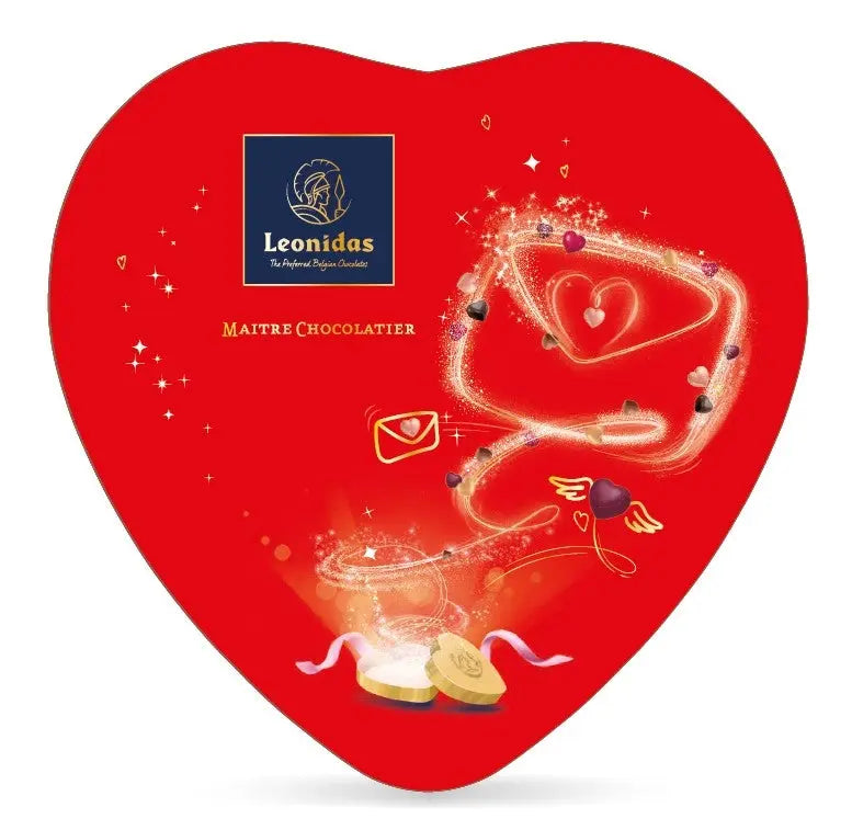 Leonidas Valentine Red Heart Shaped Box, 9pc Leonidas Kensington