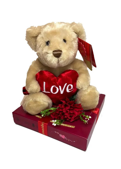 Leonidas Valentines 16pc Box with a Teddy Bear and a Rose Leonidas Kensington