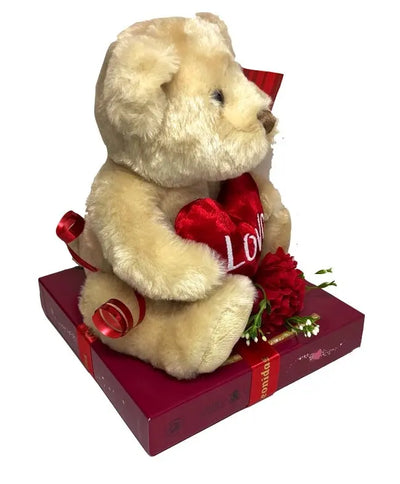Leonidas Valentines 16pc Box with a Teddy Bear and a Rose Leonidas Kensington