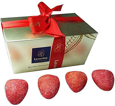 Strawberry Marzipan Rolled in Sugar, Leonidas Belgian Ballotin Gift. freeshipping - Leonidas Kensington