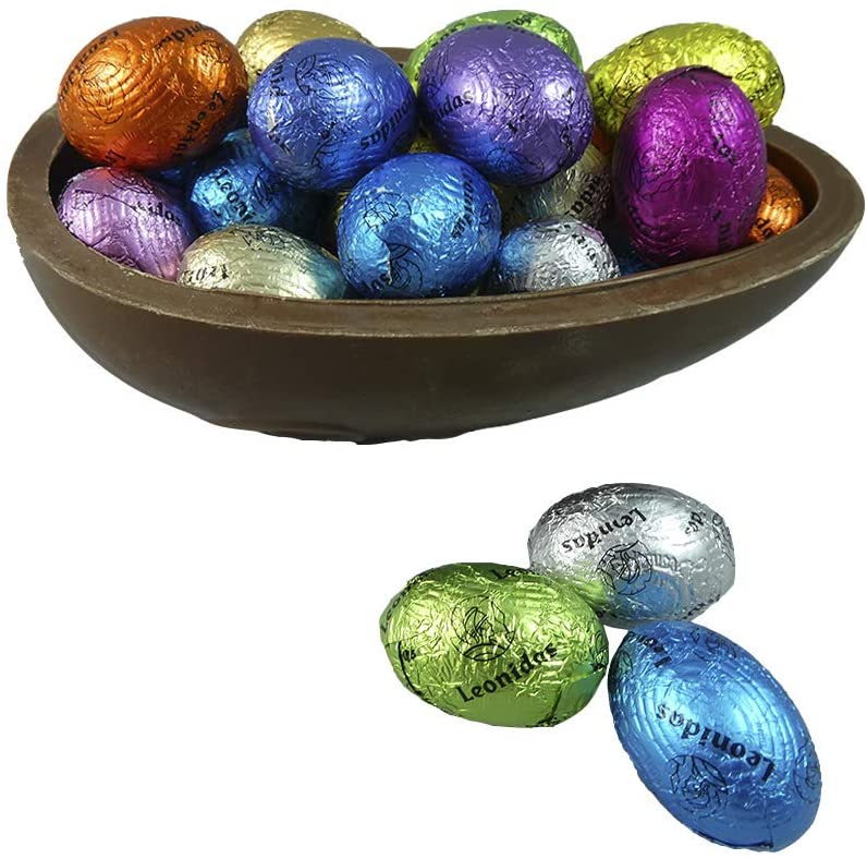 White Chocolate Easter Egg with 20 Assorted Leonidas Mini Eggs, Luxury Solid Belgian Chocolate, Assorted Flavours (344g) freeshipping - Leonidas Kensington